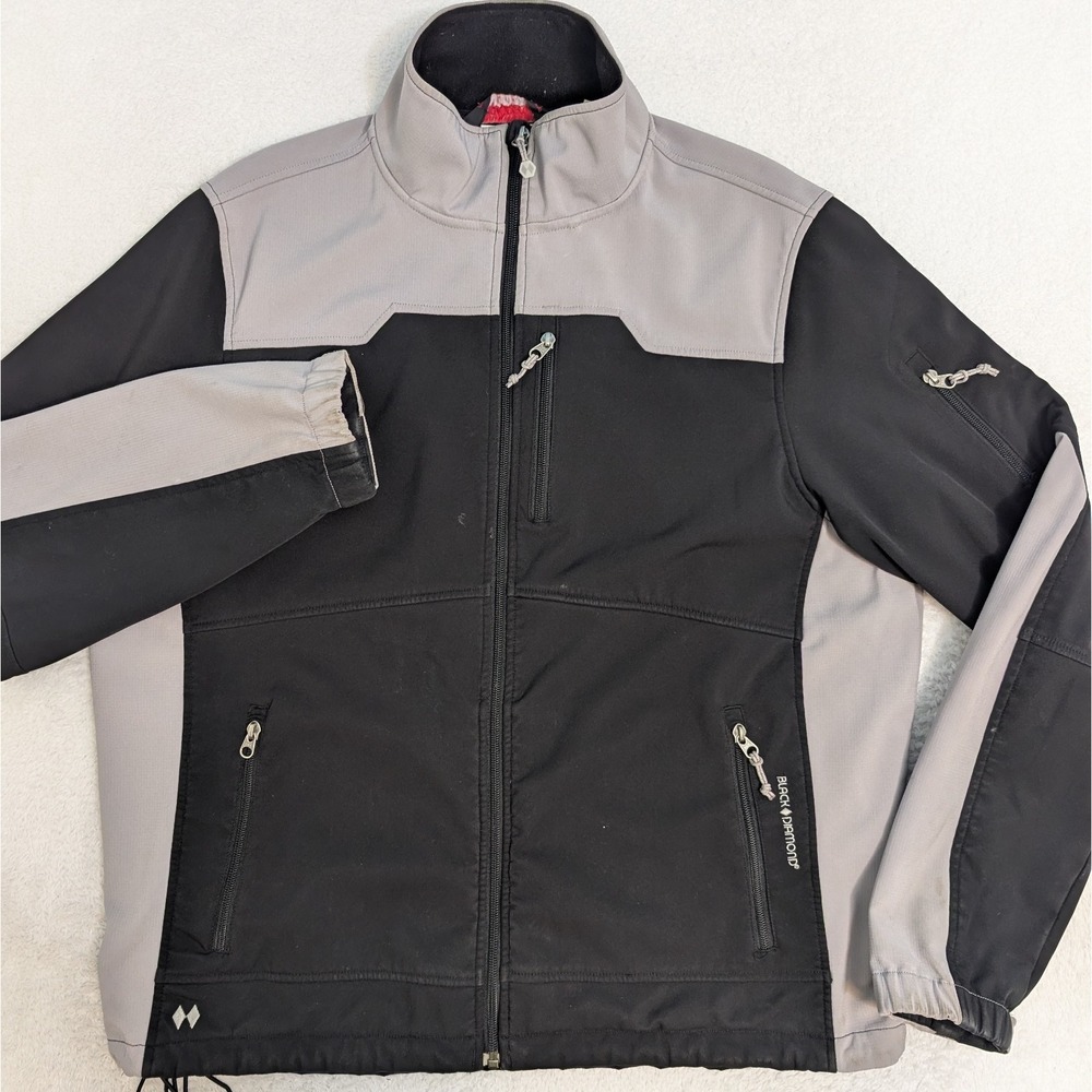 Black Diamond Mens Ripstop Ski Snowboard Shell Jacket Coat Full Zip Size‎ Large